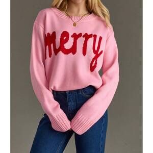 NEW PANACHE joy merry sweater in pink
